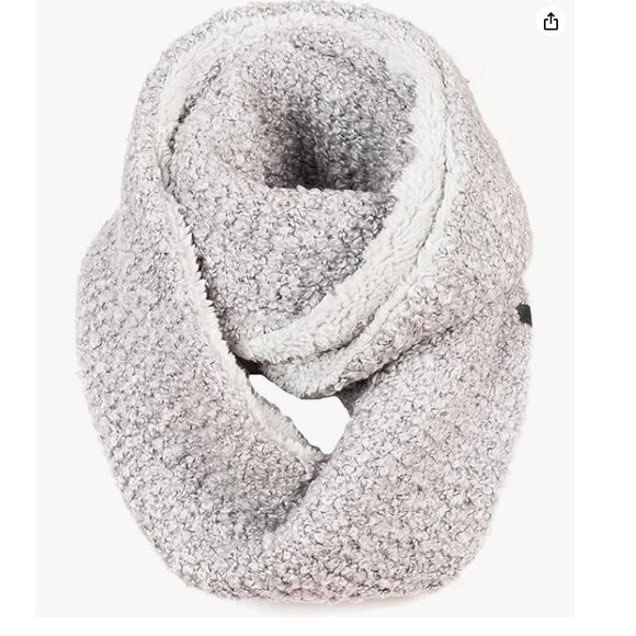 Bickley + Mitchell Boucle Knit Infinity Scarf-Size OS-Teddy Lined-Wool Blend-NEW - Picture 1 of 9